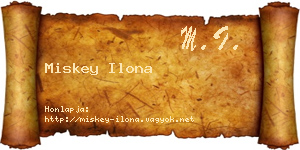 Miskey Ilona névjegykártya